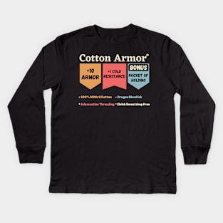 Cotton Armor Explore Dungeons & Dragons Kids Long Sleeve T-Shirt